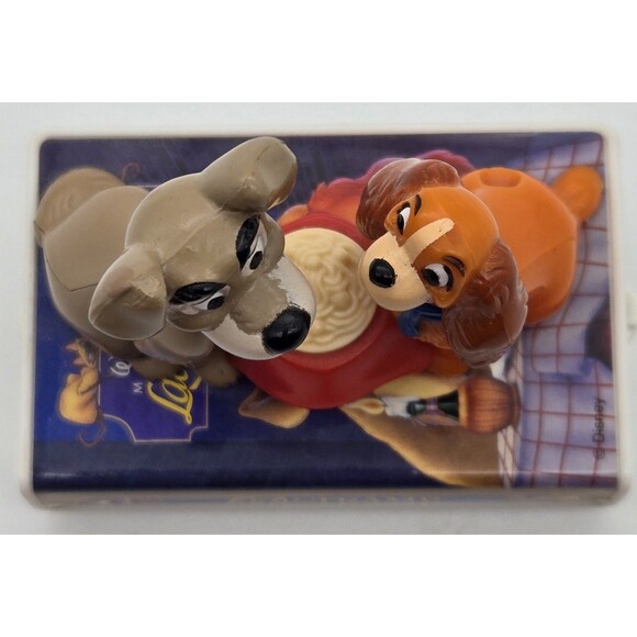 Disney Lady and the Tramp Push Toy Figure Vintage Movie Scene Collectible - Picture 5 of 8